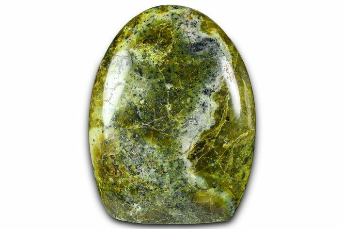 Polished Free-Standing Green Pistachio Opal - Madagascar #361542